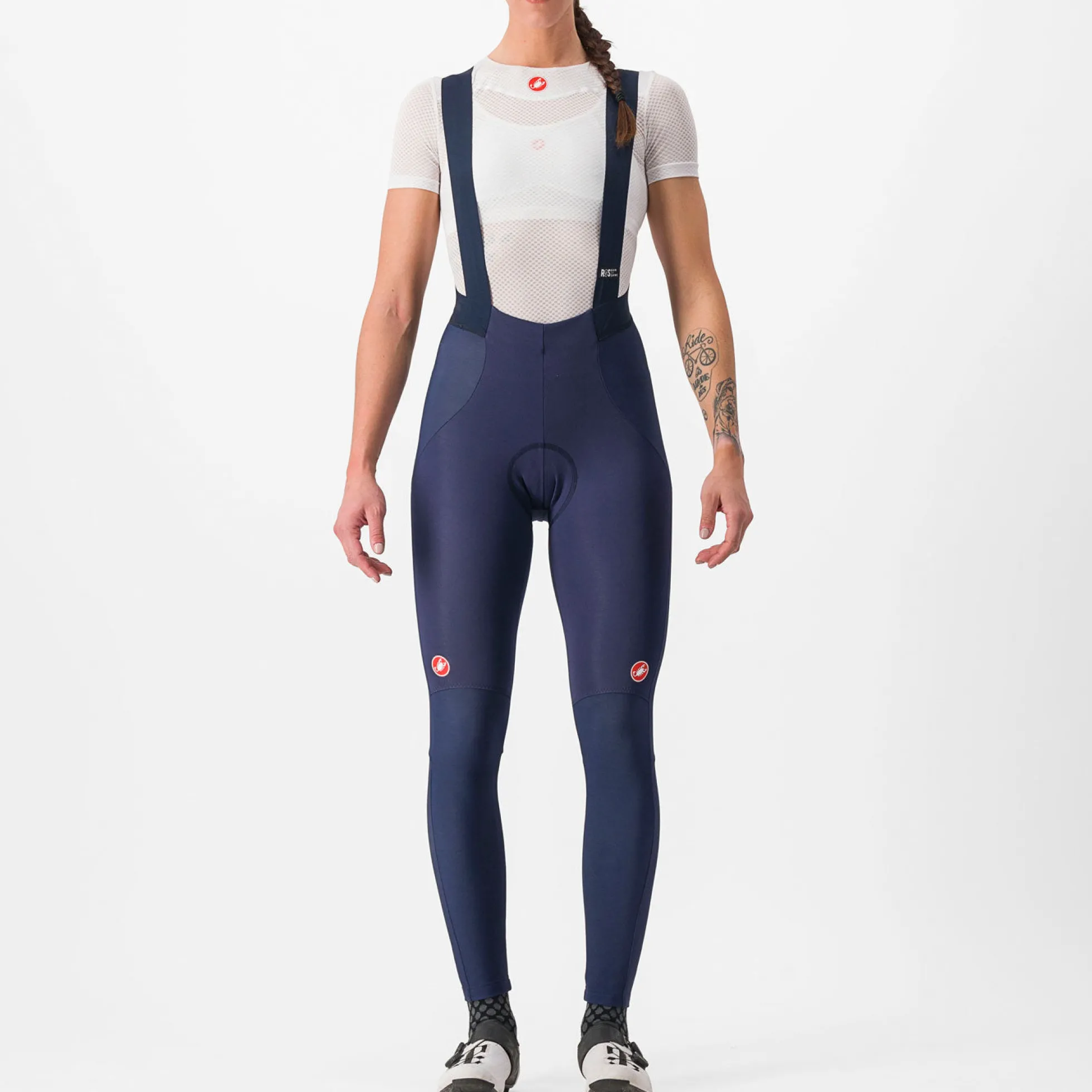 Calzamaglia con bretelle donna Castelli Sorpasso Ros - Blu scuro
