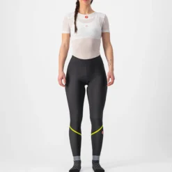 Calzamaglia senza bretelle donna Castelli Velocissima DT - Nero verde