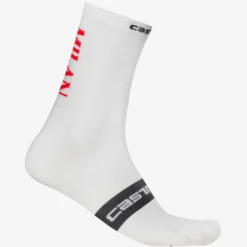 Calze Castelli x AC Milan Rosso Corsa Pro 18 - Bianco