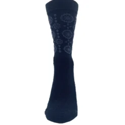 Calze donna invernali Lago Flowers - Nero