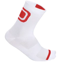 Calze DotOut Logo 9 - Bianco Rosso