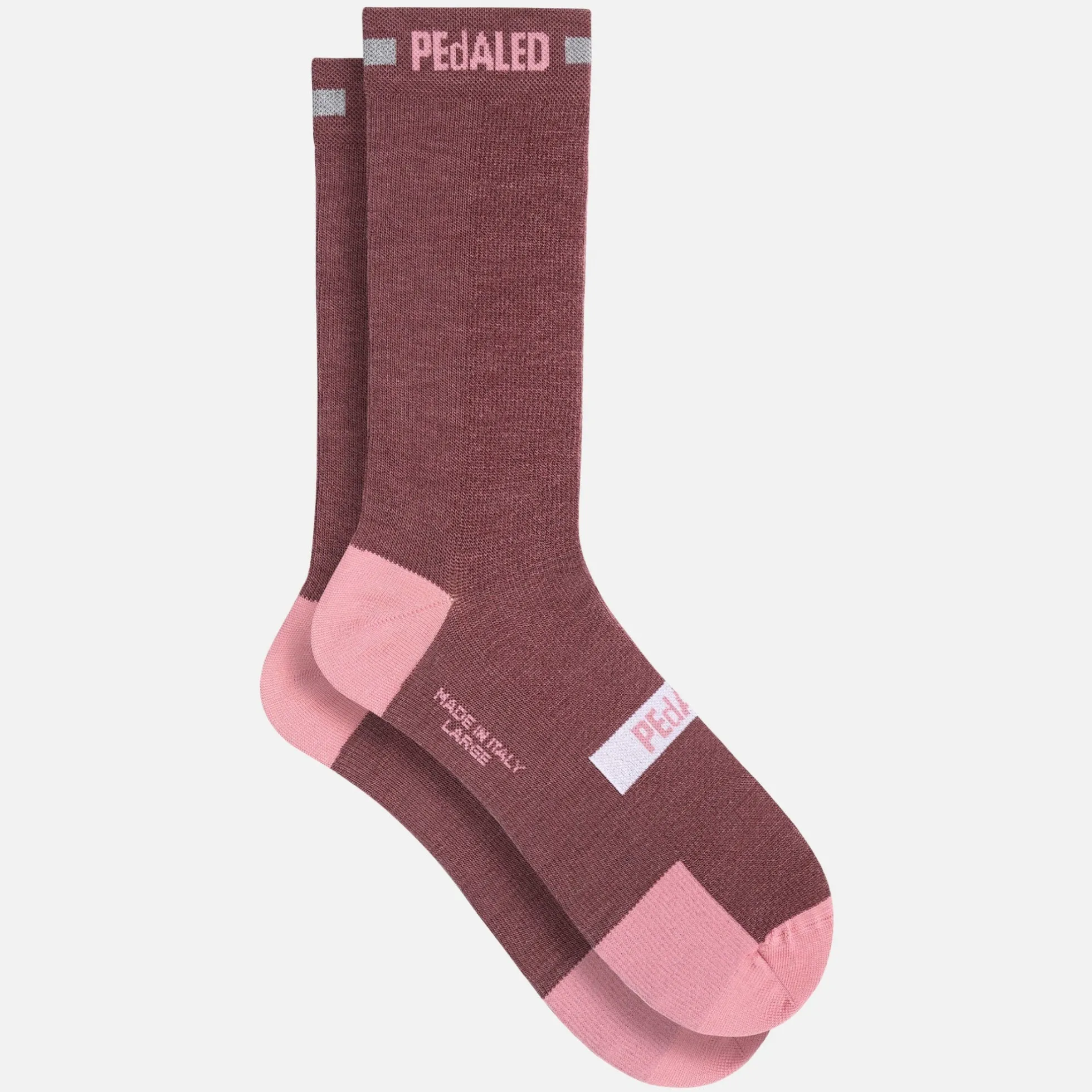 Calze Pedaled Odyssey Merino Reflective - Bordeaux