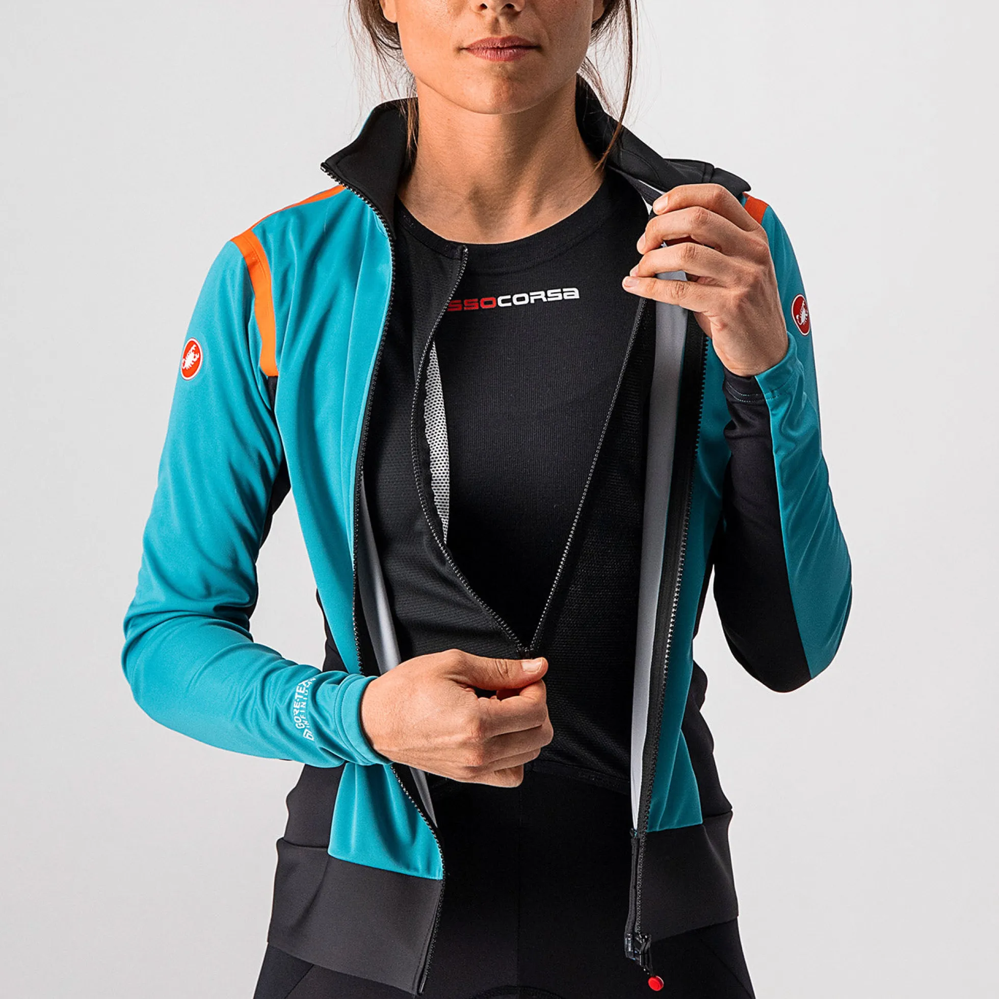 Giacca donna Castelli Alpha RoS 2 Light - Azzurro