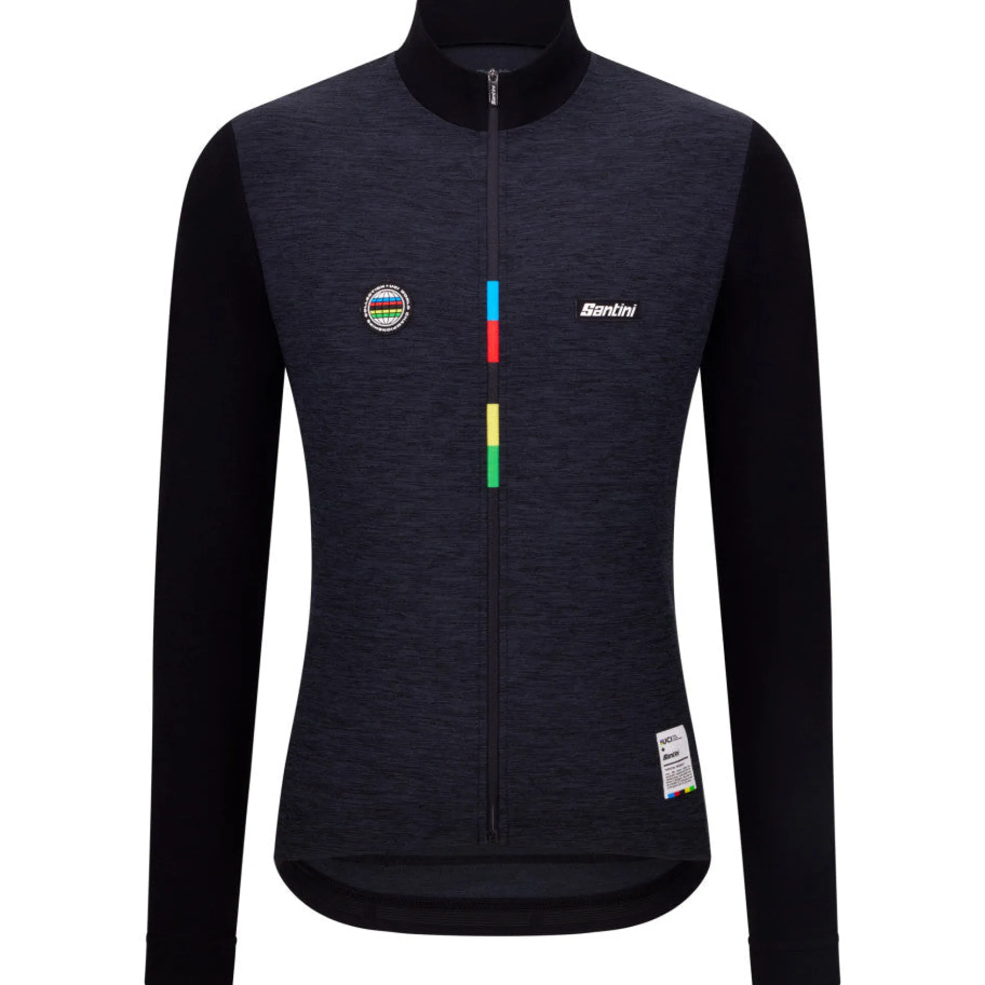 Maglia maniche lunghe Santini UCI - Nero