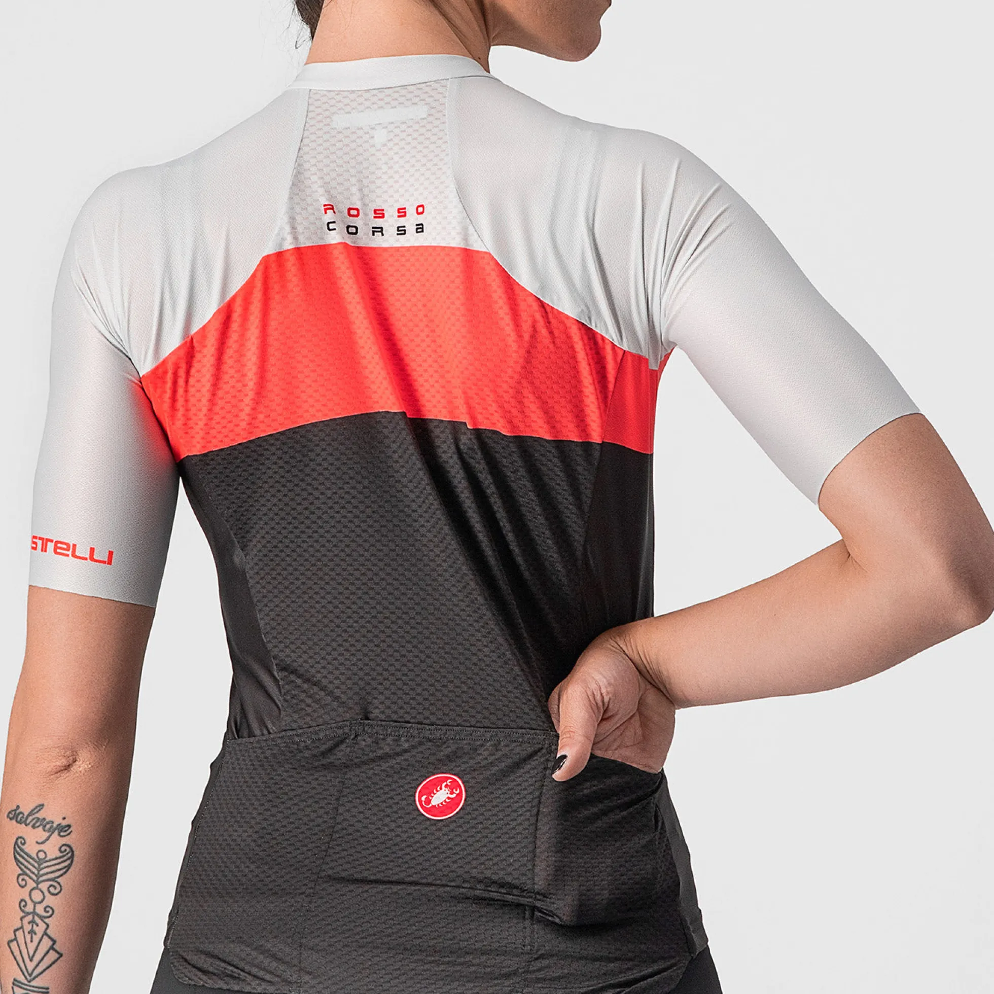 Maglia donna Castelli Aero Pro - Nero rosa