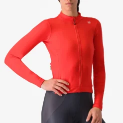 Maglia donna maniche lunghe Castelli Espresso Thermal - Rosa