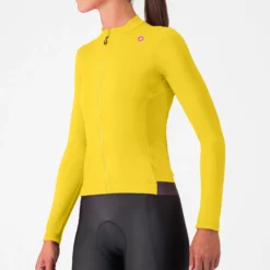 Maglia donna maniche lunghe Castelli Espresso Thermal - Giallo