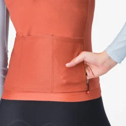 Maglia donna maniche lunghe Castelli Corretto - Arancio