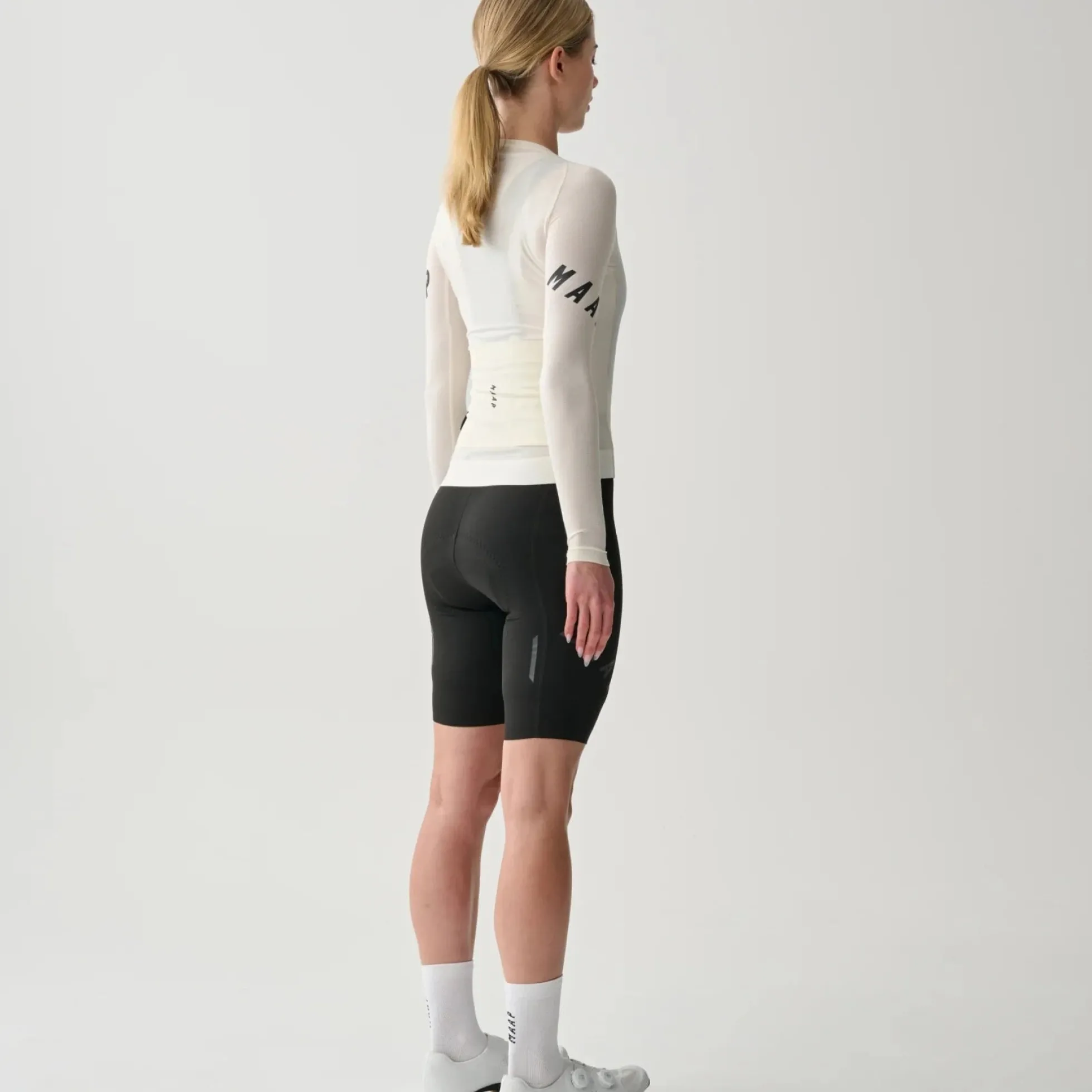 Maglia donna maniche lunghe Maap Aeon - Bianco