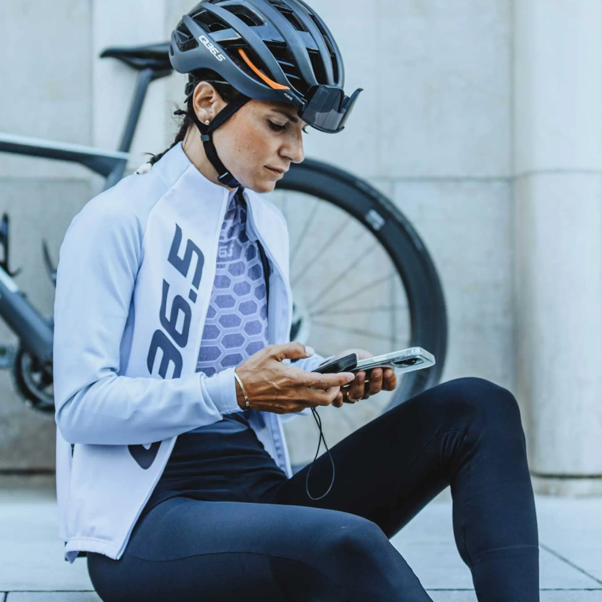 Maglia donna maniche lunghe Q36.5 R2 Signature - Bianco