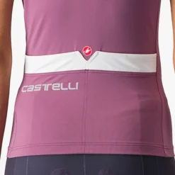 Maglia donna senza maniche Castelli Solaris - Bianco viola