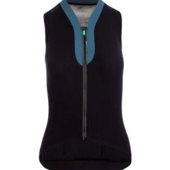 Maglia donna senza maniche Q36.5 L1 Lady Pinstripe - Nero