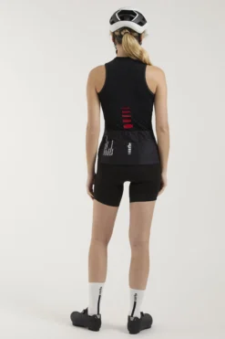 Maglia donna senza maniche Rh+ Aries - Nero