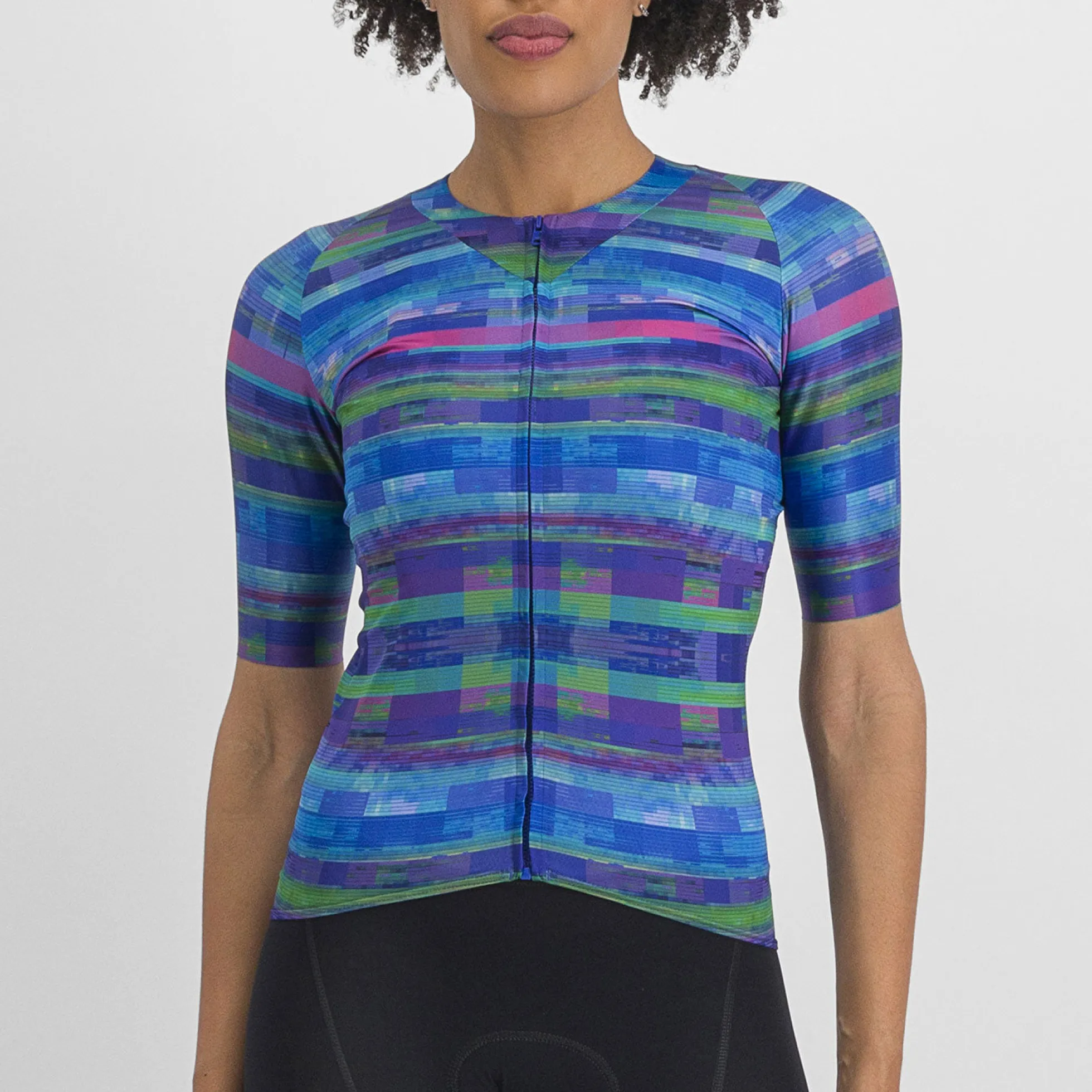 Maglia donna Sportful Glitch Bomber - Blu