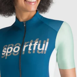 Maglia donna Sportful Supergiara Logo - Petrolio