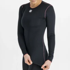 Maglia intima donna maniche lunghe Sportful Midweight Layer - Nero