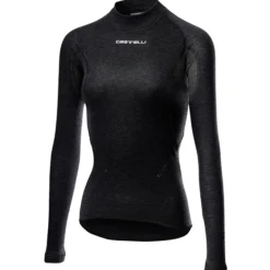 Maglia intima maniche lunghe donna Castelli Flanders Warm 2 - Nero