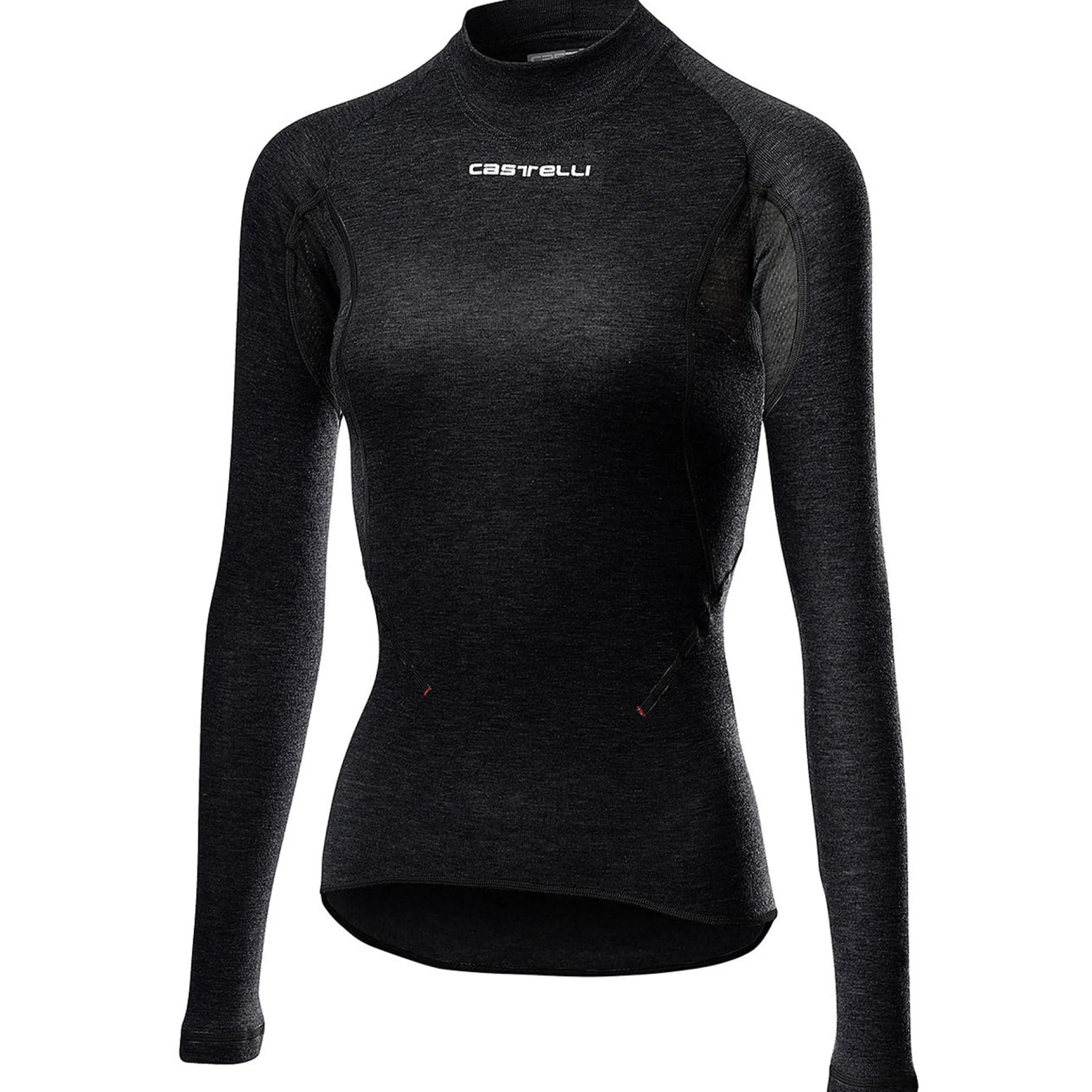 Maglia intima maniche lunghe donna Castelli Flanders Warm 2 - Nero