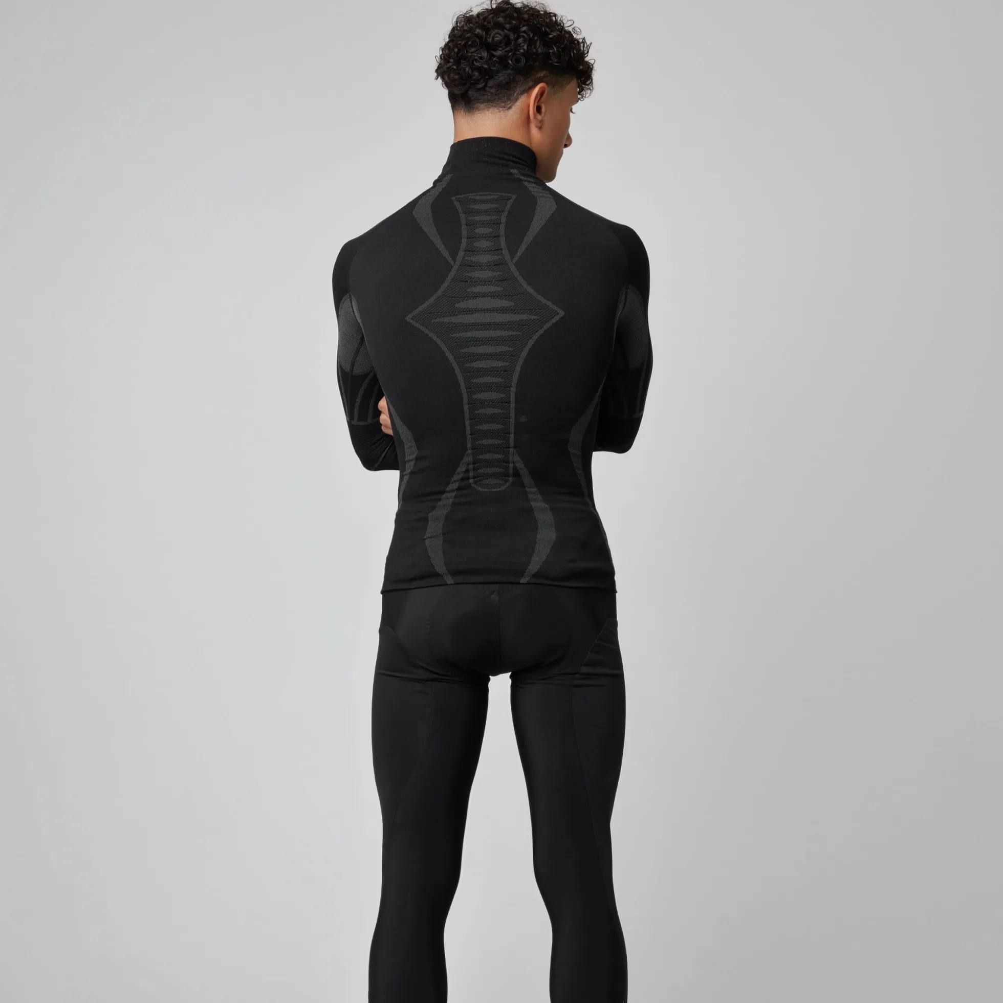 Maglia intima maniche lunghe Pissei Alaska Seamless - Nero