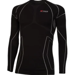 Maglia intima maniche lunghe Xtech antivento XT257 - Nero