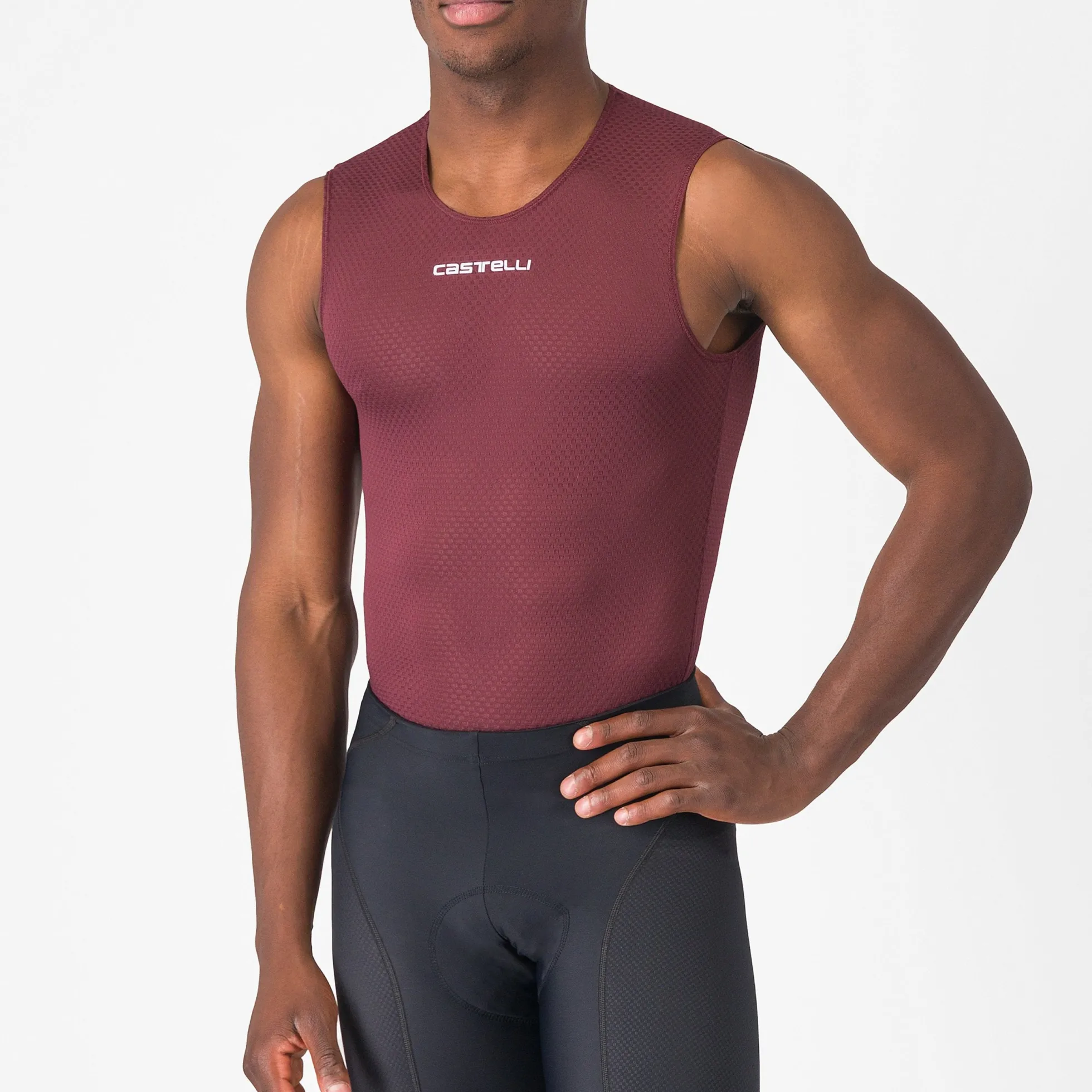 Maglia intima senza maniche Castelli Pro Mesh 2.0 - Bordeaux scuro