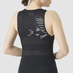 Maglia intima senza maniche donna Cafe du Cycliste Liliane - Nero
