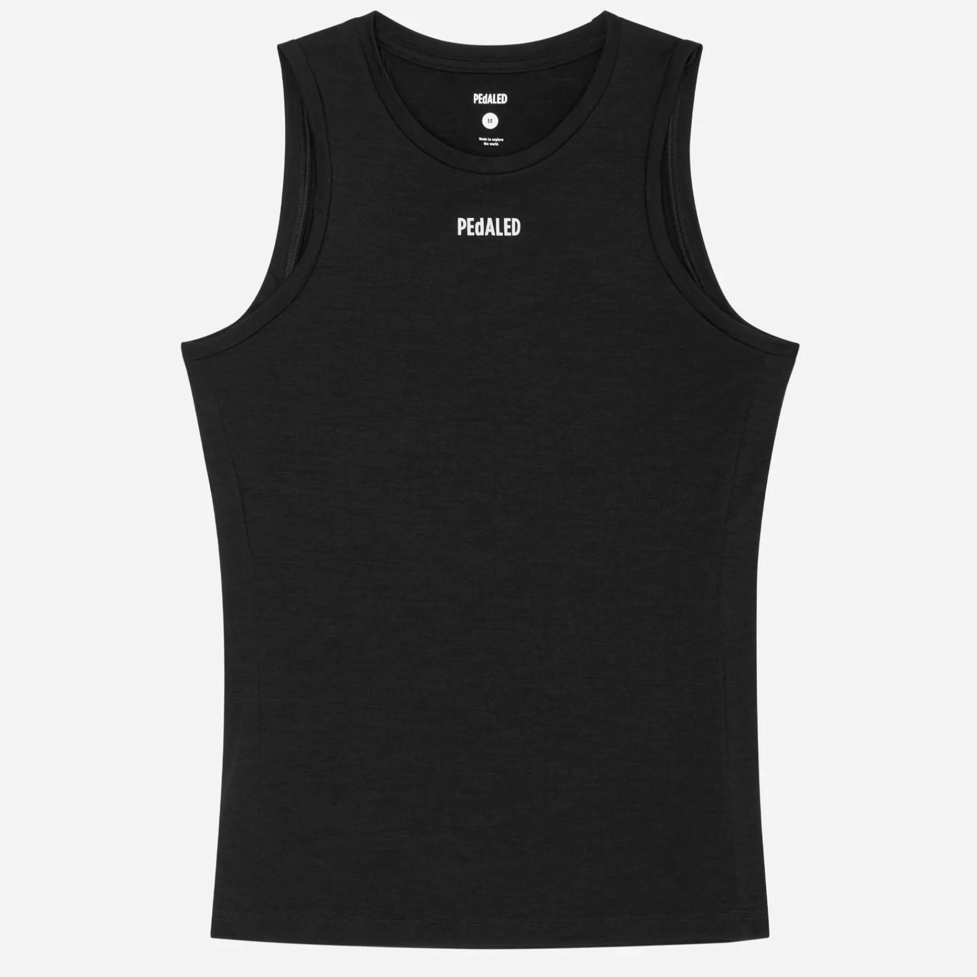 Maglia intima senza maniche Pedaled Element Merino - Nero