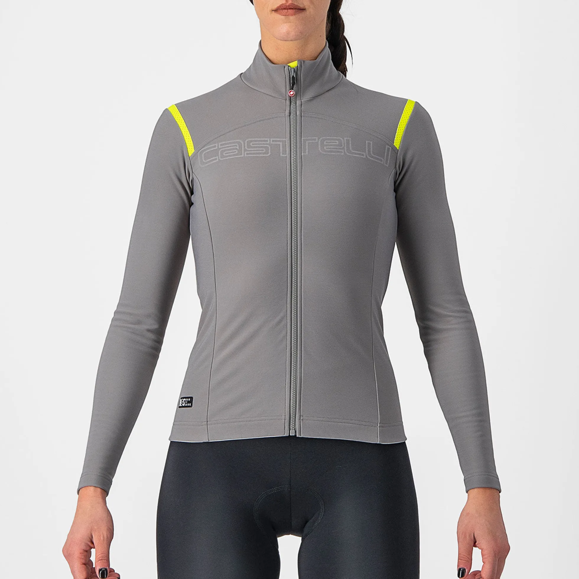 Maglia maniche lunghe donna Castelli Tutto Nano RoS - Grigio chiaro