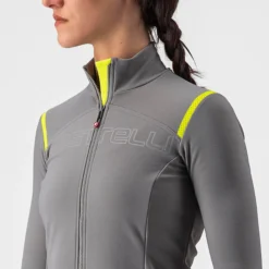 Maglia maniche lunghe donna Castelli Tutto Nano RoS - Grigio chiaro