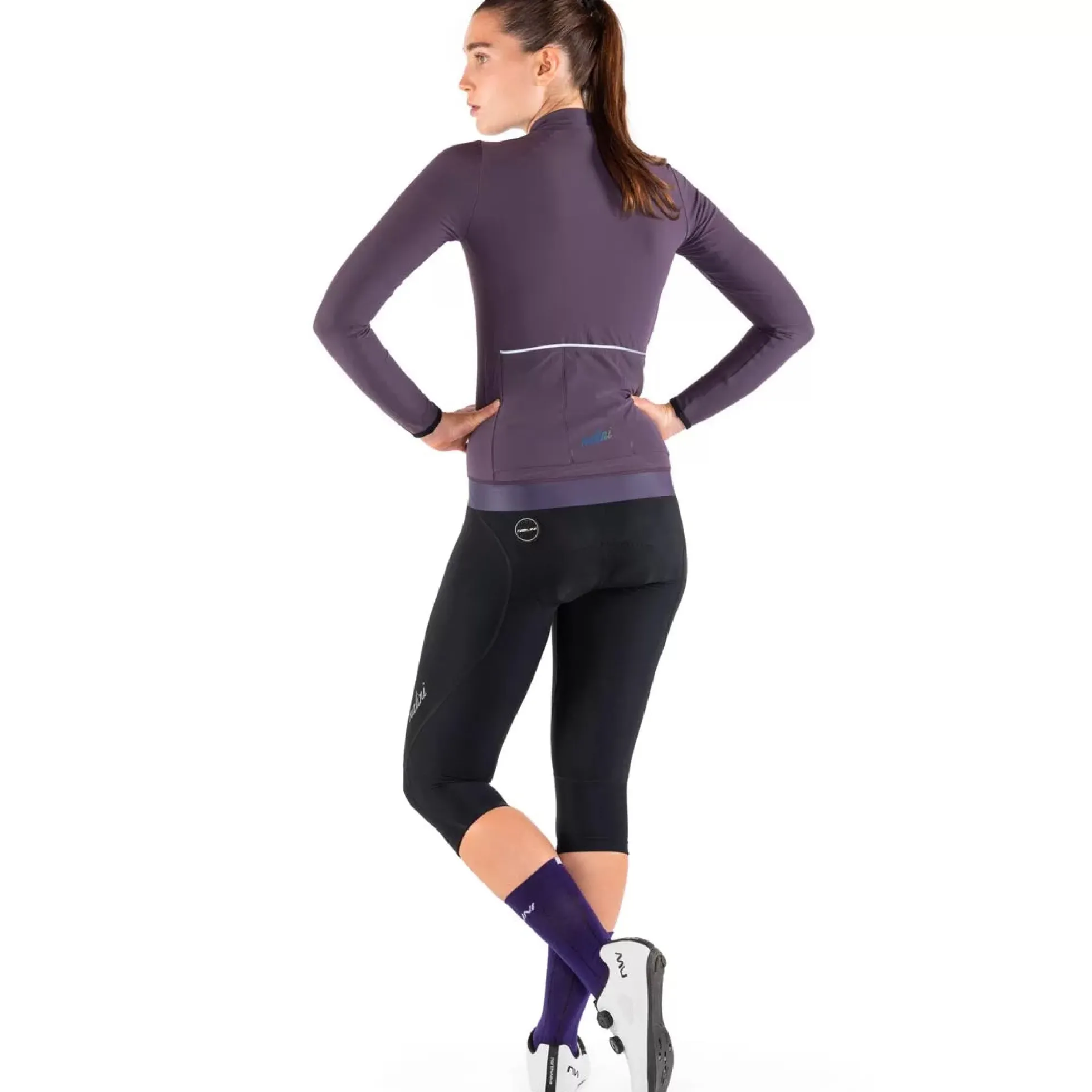 Maglia maniche lunghe donna Nalini New Wrap LS - Viola