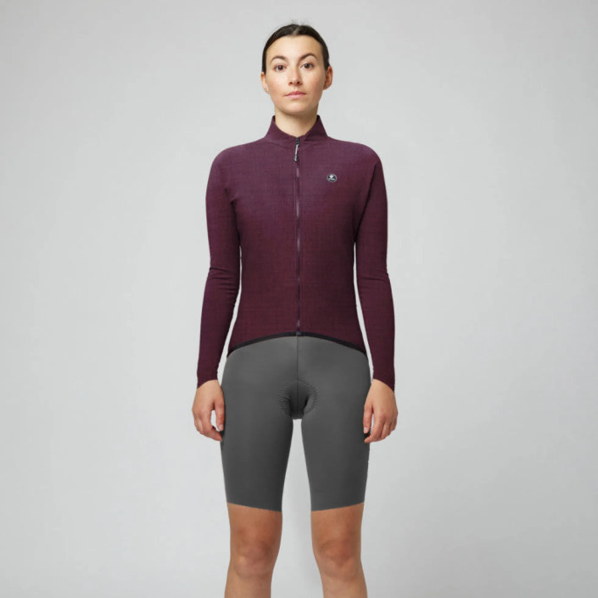 Maglia maniche lunghe donna Pissei Primapelle - Bordeaux melange