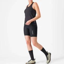 Pantaloncini donna Castelli Comfort Travel - Nero