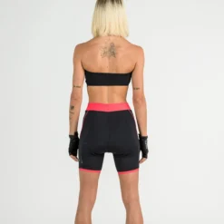 Pantaloncini donna Rh+ Pista - Nero rosa