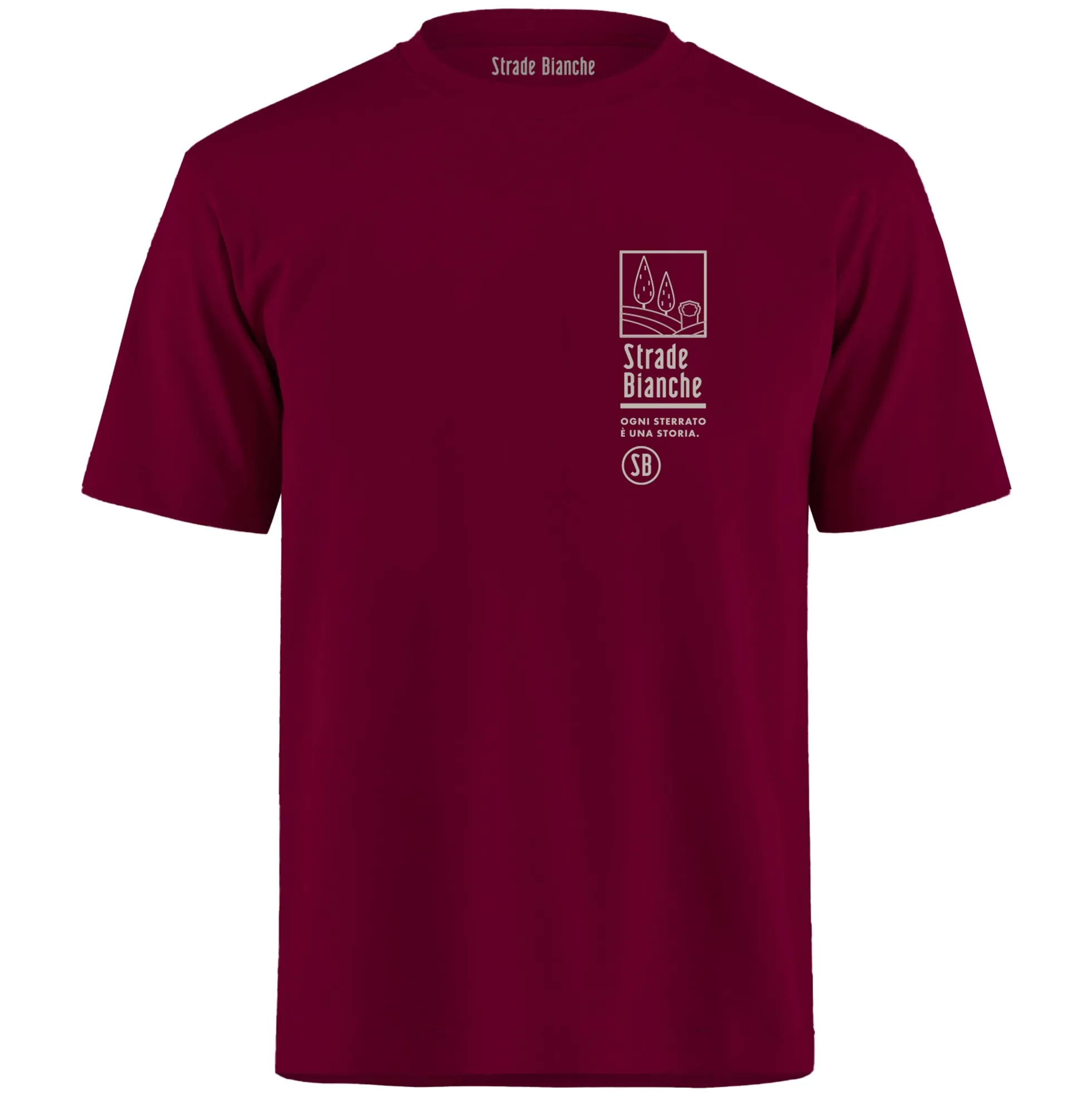 T-Shirt Strade Bianche Colline - Bordeaux
