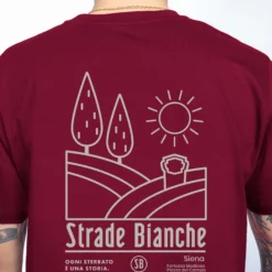 T-Shirt Strade Bianche Colline - Bordeaux