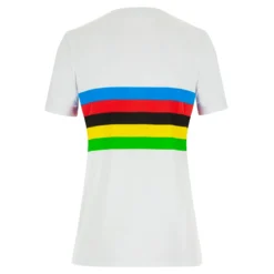 T-Shirt Santini donna UCI Campione del Mondo Iride - Bianco