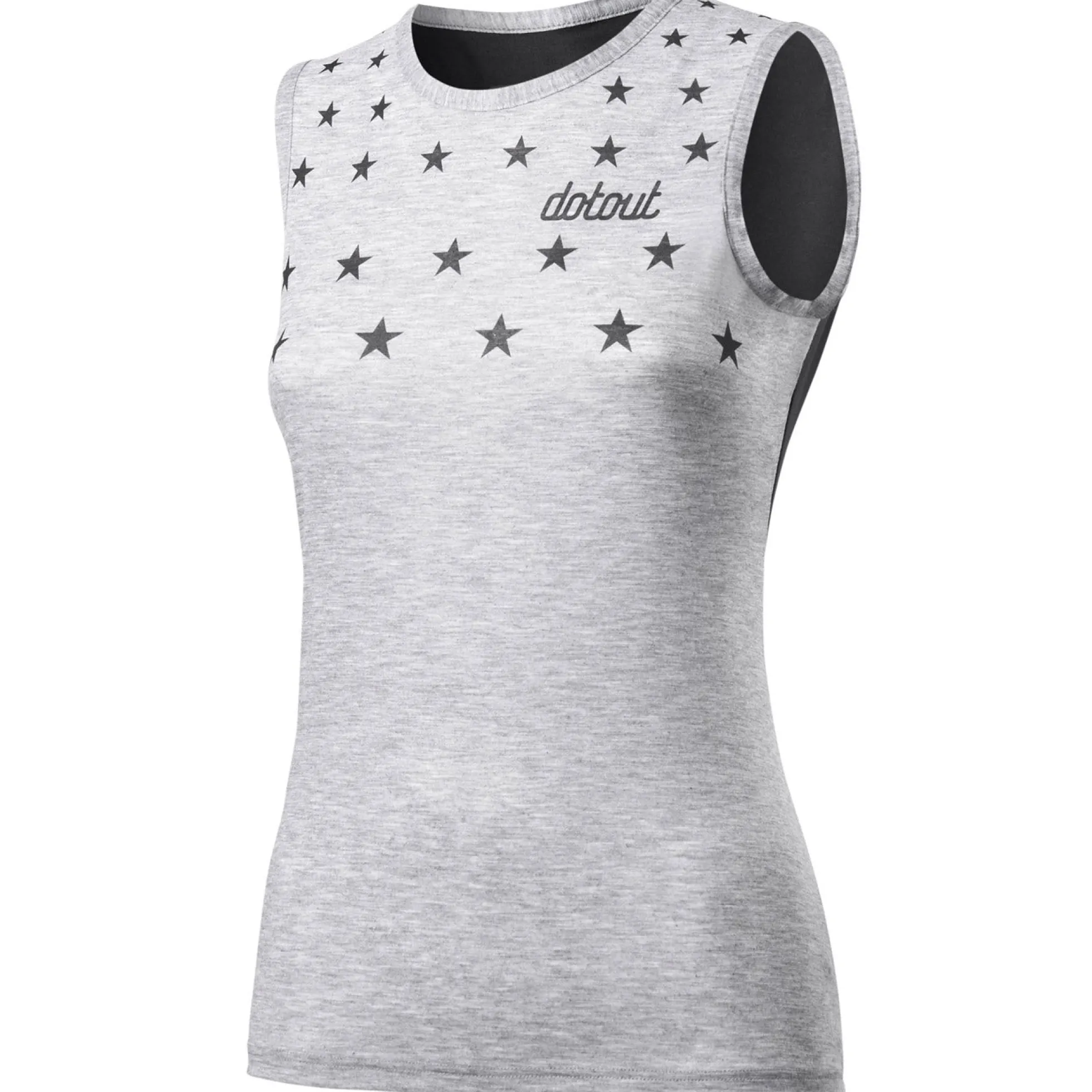 T-shirt senza maniche donna Dotout Stars Muscle - Nero