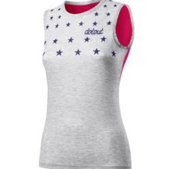 T-shirt senza maniche donna Dotout Stars Muscle - Fucsia